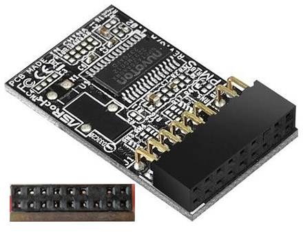 ASrock TPM-S 2.0 (90-CXG5H1-00UBNZ, Infineon 80-CXG5H1-1A12) (<b>17pin</b>, Trusted Platform Module)