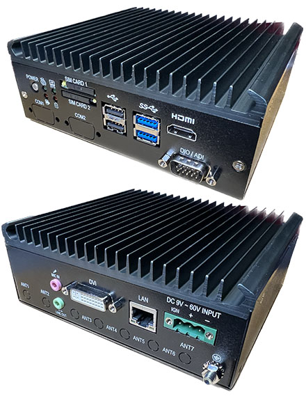 FleetPC-4-F Car-PC (Intel Celeron N3060 2x2.48Ghz, Autostart-Controller, 9-60V Power Supply) [<b>FANLESS</b>]