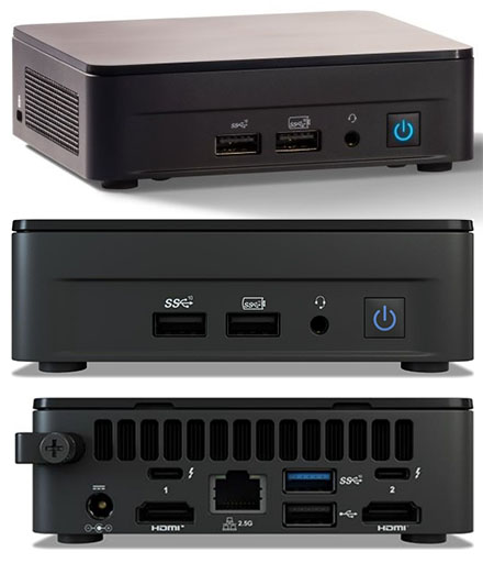 Intel NUC12WSKi5 (Intel Core i5-1240P bis zu 4,40GHz,  2x HDMI, 2x Thunderbolt 4)