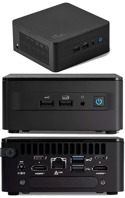 Intel NUC13ANHi5 (Intel Core i5-1340P bis zu 4,60GHz, 2x HMDI, 2x Thunderbolt 4, 2.5" HDD/SSD Support)